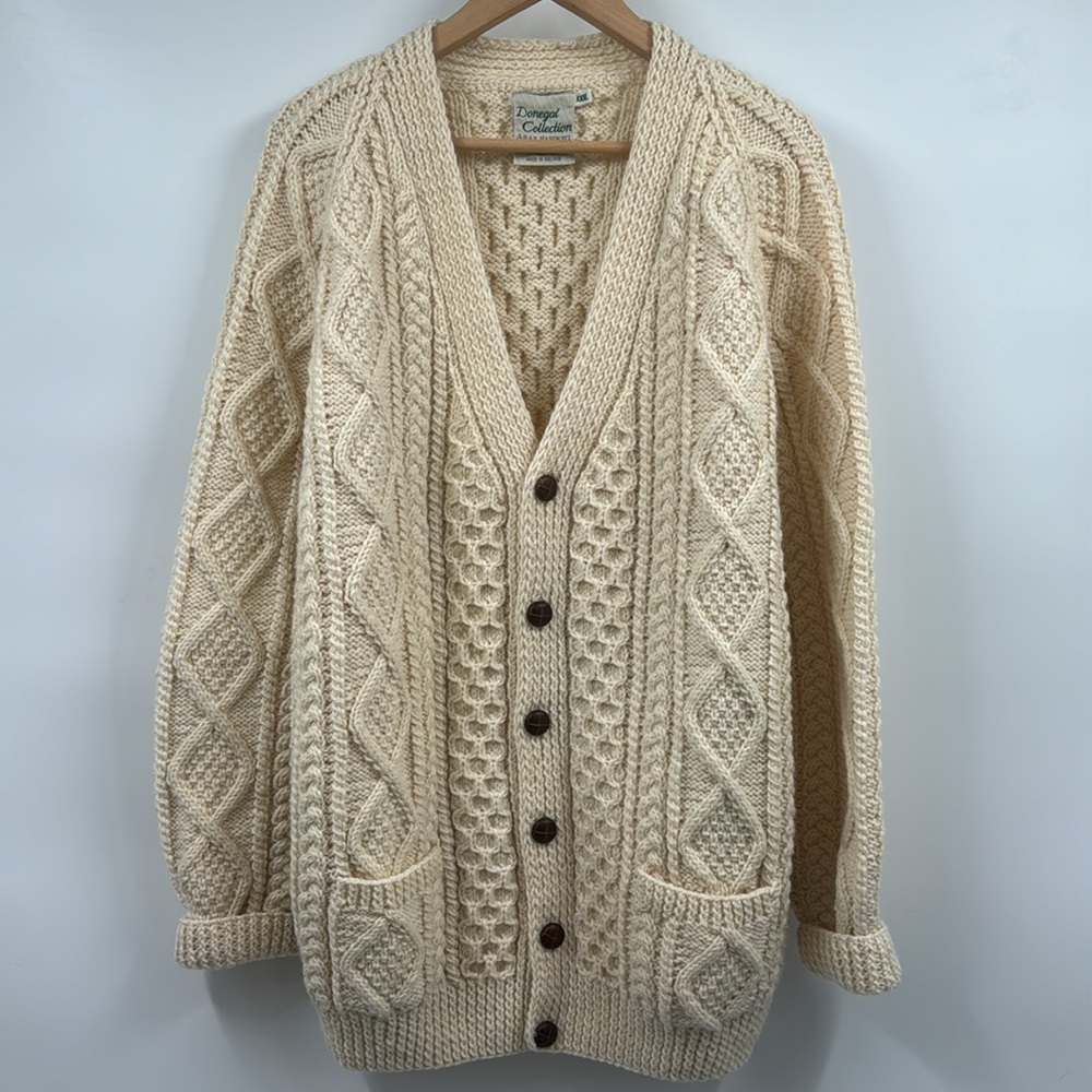 Cream Cable Knit Cardigan
